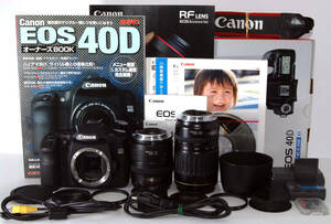 ◆初心者入門＆付属品多数◆ Canon キャノン EOS 40D 純正＆超望遠Ｗズームレンズセット