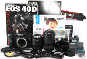 ◆初心者入門＆付属品多数◆ Canon キャノン EOS 40D 純正＆超望遠Ｗズームレンズセット