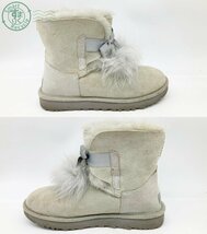 2402283777　♭ UGG アグ ムートンブーツ 靴 シューズ ボア グレー系 冬物 ウィンター 24cm レディース 中古_画像2