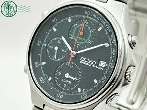 2402320072　 ◇ SEIKO セイコー 7T42-6A10 クロノグラフ 黒文字盤 デイト メンズ クォーツ QUARTZ QZ 腕時計 中古