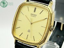 2402642246　◇ SEIKO セイコー 9441-5050 ゴールド文字盤 スクエア 3針 メンズ クォーツ QUARTZ QZ 腕時計 中古_画像1