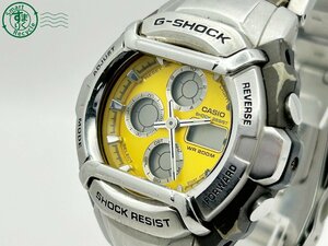 2402312108　◇ CASIO カシオ G-SHOCK ジーショック G-521D イエロー シルバー デジアナ メンズ クォーツ QUARTZ QZ 腕時計 中古