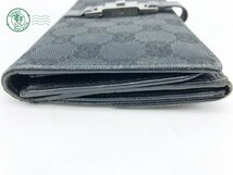 2402633138　▽ GUCCI グッチ 05479 1502 ジャッキー GG柄 GGキャンバス 長財布 ウォレット 小銭入れ 札入れ ブラック系 中古_画像5