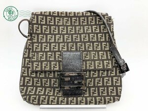 2402533639　 ▽ フェンディ FENDI ズッキーノ FF柄 斜め掛け ショルダーバッグ カムセポシェット キャンバス レザー ジャンク