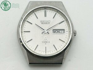 2402673958　◇ SEIKO セイコー TYPEⅡ タイプ2 7546-8070 白文字盤 シルバー デイデイト フェイスのみ メンズ QUARTZ QZ 腕時計 中古