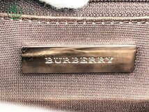 2402634127　▽ BURBERRY バーバリー ノバチェック キャンバス レザー ハンドバッグ トートバッグ レディース ベージュ系 ジャンク_画像7