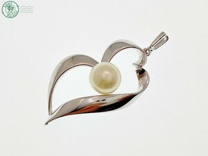 2402525221　△ MIKIMOTO ミキモト ペンダントトップ パール シルバーカラー M S 刻印あり 服飾小物 中古 トップのみ