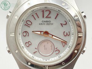 2402535314　♭ CASIO カシオ LWA-M143 腕時計 ウェーブセプター タフソーラー 電波ソーラー 2針 デジアナ アナデジ 白文字盤 中古