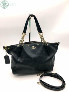 2402682909　☆ COACH コーチ F37773 ハンドバッグ ショルダーバッグ 2WAY ブラック レザー レディース ブランド ヴィンテージ 中古品