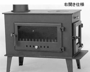 * right opening specification *no The ki* high endurance Special thickness steel sheet making wood stove 2351A type ( two next burning equipment *...OK* smoke .15cm)