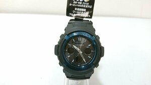 【送料無料】 【極美品】 カシオ　G-SHOCK　AWG-M100BC-2AJF　ソーラー電波時計　アナデジ　青ベゼル　キングラム（イ）