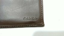 【送料無料】【中古】Calvin Klein　カルバンクライン　長財布　ブラウン　メンズ　CK　キングラム（イ）_画像5