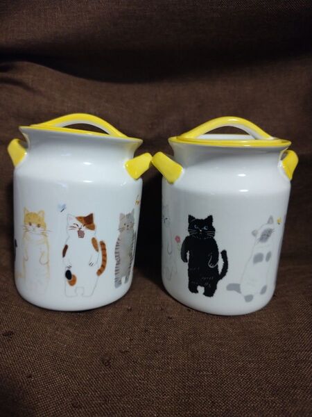 カルディ ネコ 陶器 キャニスター 2個セット