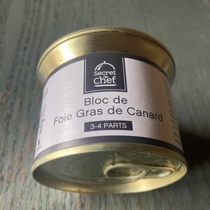 フォアグラ 缶詰 SECRET DE CHEF Bloc de foie gras de canard 3 4 parts 150g フランス