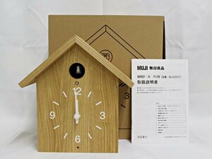 未使用 MUJI 無印良品 180台限定 鳩時計 大 クリ材 MJ-CCC1 ■