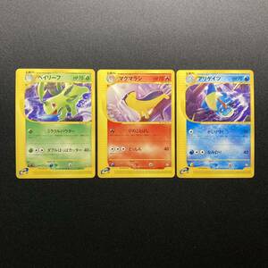 Y138 ポケモンカードe トレーナーズ プロモ ベイリーフ マグマラシ アリゲイツ 3枚セット