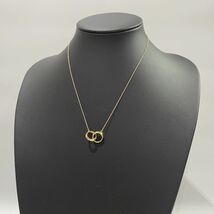 中古AB/使用感小 TIFFANY&Co. ティファニー アトラスXクローズ インターロッキング K18PG レディース ネックレス 20447574_画像8