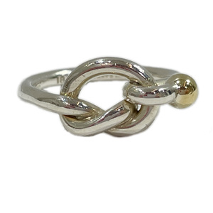  used AB/ use impression small TIFFANY&Co. Tiffany hook & Islay b knot silver 925 K18YG lady's ring * ring 10 number 20445792