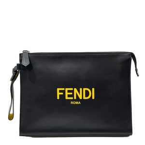 中古A/美品 FENDI フェンディ クラッチバッグ 7VA491 ロゴ フラットスリム メンズ 20452974