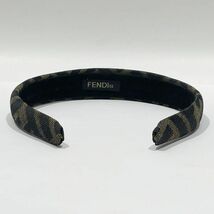 中古B/標準 FENDI フェンディ ヴィンテージ ズッカ ヘアアクセサリー レディース カチューシャ 20451277_画像3