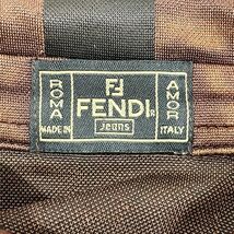 中古B/標準 FENDI フェンディ ブラウス ズッカ ぺカン 総柄 ブラウン ブロックチェック レディースMサイズ程度 長袖 ブラウス 20443949_画像7