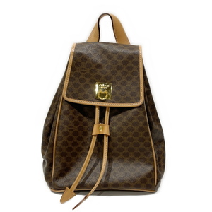 Используется B/Стандартный Celine Vintage Macadam Ring Crack Kracket Passstream Mini Ladies Rucksack Daypack 20439957