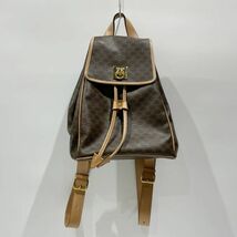 中古B/標準 CELINE セリーヌ ヴィンテージ マカダム リング金具 巾着 ミニ レディース リュック・デイパック 20439957_画像5