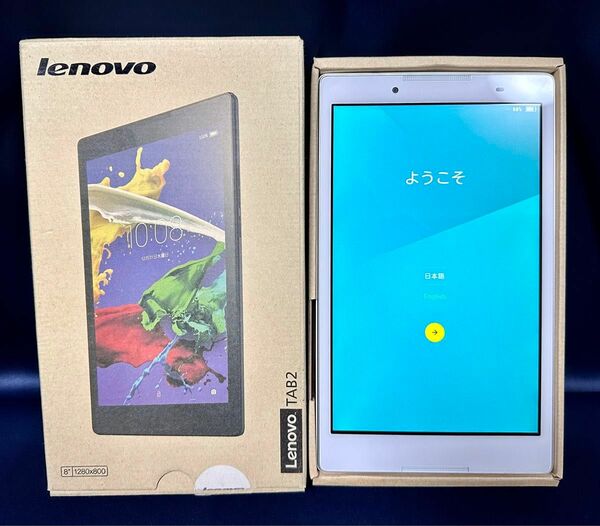 美品★Lenovo TAB2 タブレット本体 パールホワイト レノボ 8インチ Android アンドロイド 新品同様