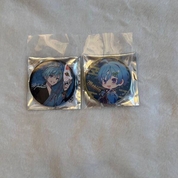 騎士A まひとくん 缶バッジ 等身、デフォ