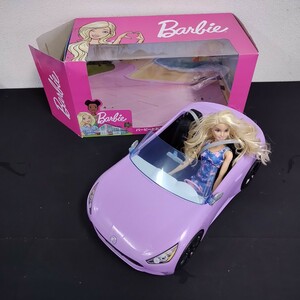 NR804 バービーとおでかけ！ かわいいパープルのクルマ おもちゃ バービー人形 女の子 箱付き 車 くるま barbie ドール DOLL
