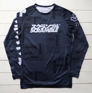 100ATHLETIC × SCRANBLE BRAND コラボ 長袖ラッシュガード L ワンハンドレッド スクランブル rrddw 格闘技 ロンT