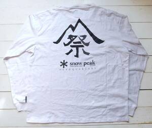 snowpeak スノーピーク雪峰祭 限定 ロングスリーブTシャツ／カットソー XL 白