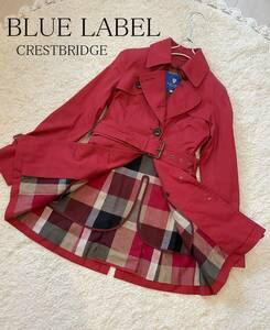  beautiful goods Blue Label k rest Bridge liner attaching trench coat size 36(S size )BLUELABEL CRESTBRIDGE red 