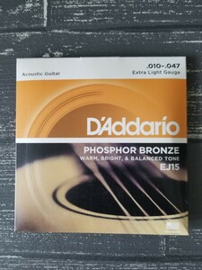 新品　D'Addario ダダリオ アコースティックギター弦 EJ15