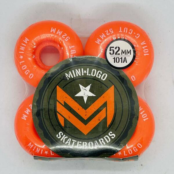 在庫処分　40％OFF　MINI-LOGO ミニロゴ 101A　52mm ハードウィール オレンジ色　スケートボード　スケボー