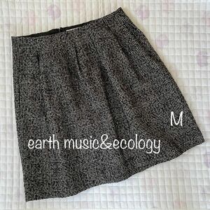 earth music&ecology M スカート ブラック フォーマル フレア 膝丈 アースミュージックアンドエコロジー