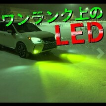 爆光 ライムグリーン LED H8/H11/H16 簡単取り付け LEDヘッドライト LEDフォグランプ　アルファード ヴェルファイア プリウス4_画像3