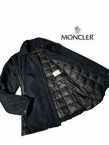 【希少ライダース】　極上美品◆MONCLER モンクレール ◆レザー切替　ライダースジャケット　ダウンジャケット サイズ L相当