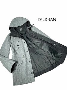 【極上の逸品】新品同様◆ D'URBAN ダーバン◆ ニットコート　ロングコート モッズコート　アウター　サイズ XL