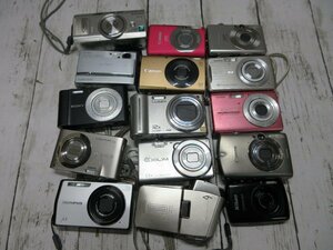 1円　Canon IXY クールピクス　S01　OLYMPUS CASIO　EXILM SONY 等　15台.まとめて　デジカメ　 動作未確認ジャンク 【星見】