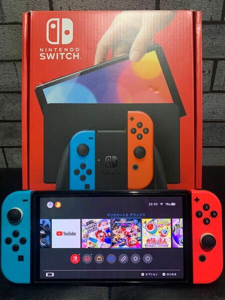 【ダウンロードソフト多数入り】 Nintendo Switch 有機ELモデル ネオンブルー ネオンレッド ニンテンドー 任天堂