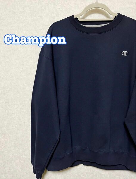 【champion】チャンピオン ECO　スウェットトレーナー　ネイビー　古着