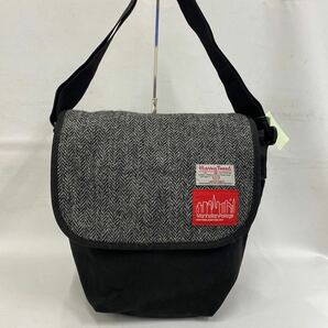 □8524 マンハッタンポーテージ Manhattan Portage ショルダーバッグ ブラック ×グレー Harris Tweedの画像2