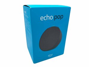△ amazon アマゾン Echo Pop (エコーポップ) コンパクトスマートスピーカー with Alexa チャコール 未開封