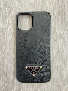 prada プラダ iPhone 12 mini ミニ 13 ケース 三角ロゴ レザー スマホ 送料込み 送料無料