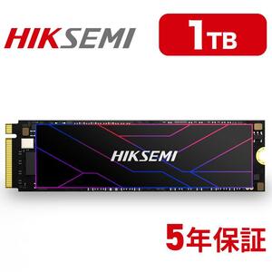 HIKSEMI 1TB NVMe SSD PCIe Gen 4.0×4 R: 7,450MB/s W：6,600MB/s 放熱シート付き M.2 Type 2280 内蔵型 SSD 3D TLC FUTURE-1024G　新品！