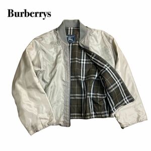 Burberrys バーバリー ベージュリバーシブル ブルゾン ジャケット ノバチェック 古着 LL 1スタ(1円スタート)