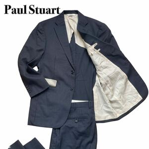 Paul Stuart ポールスチュアート セットアップ スーツ ストライプ2B ダークネイビー L紳士ビジネス 1スタ(1円スタート)