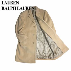 LAUREN RALPH LAUREN ローレンラルフローレン チェスターコート カシミヤ ベージュ 40s L 1スタ(1円スタート)