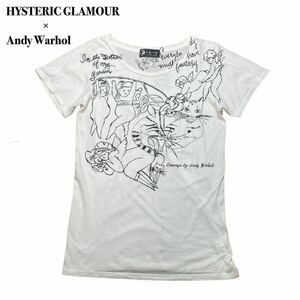 Andy Warhol アンディ・ウォーホル by HYSTERIC GLAMOUR ヒステリックグラマー エンジェル天使プリント 半袖 ホワイト Fサイズ